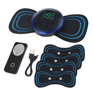 Miếng Dán Mát-xa Cổ EMS Có Thể Sạc Lại USB Kích Thích Massager Đốt Sống Cổ Tử Cung Vật Lý Trị Liệu Cụ Miếng Gel Giảm Đau Cơ Bắp Cơ Thể Massager