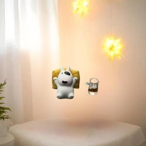 438178 ZXC 1 Set Adorable Dashboard Figurine With Relaxed Pose Bull Terrier Car Interior Accessories Auto Ornament For Model 3