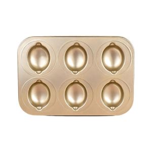 VB45D Food-Grade Lemon Baking Pan Non-Stick Carbon Steel Muffin Pan Baking Mold Thickened Cupcake Mold Bread Making