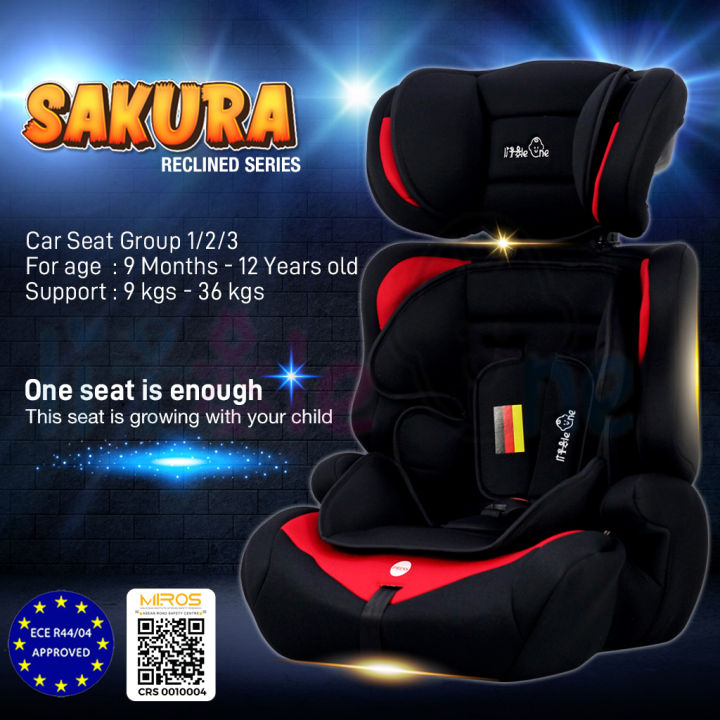 MIROS JPJ ECE CERTIFIED 9 months to 12 Years Old Little One Exclusive SAKURA CSD Baby Car Seat Suitable BEST SELLER Lazada