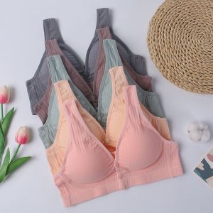 OK Bra ผู้หญิงขนาดพิเศษด้านหน้า Push-Up Bra ชุดชั้นในนางพยาบาลไม่มีแหวนเหล็กชุดชั้นในคนท้อง