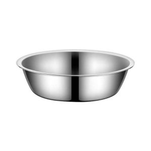 JPTD Large Capacity Dog Bowl Silver Stainless Steel Cat Feeder Dog Feeding Bowl Non-rust Pet Food Container Puppy