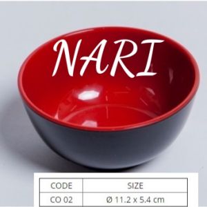 Combo 10 Chén nhựa hai lớp melamine đỏ đen cao câp Fataco - gia dụng Nari