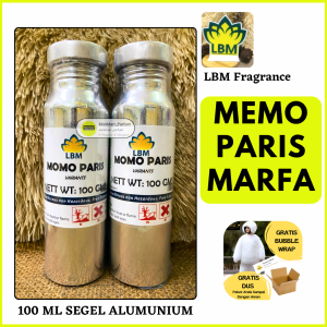 Bibit Parfum LBM - MEMO MARFA ( 100 ML SEGEL Alumunium ) LBM Fragrance - Biang Parfum Murni asli Tahan Lama - Bibit Parfum MEMO MARFA MEMO PARIS by PARFAROME EXCLUSIVE Kemasan Segel
