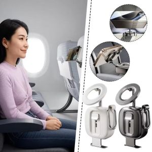 Y7RAN7 720° Rotation ic Phone Holder Adjustable Portable Mobile Phone Bracket Multifunctional with Carabiner Hook Travel Phone Mount Car
