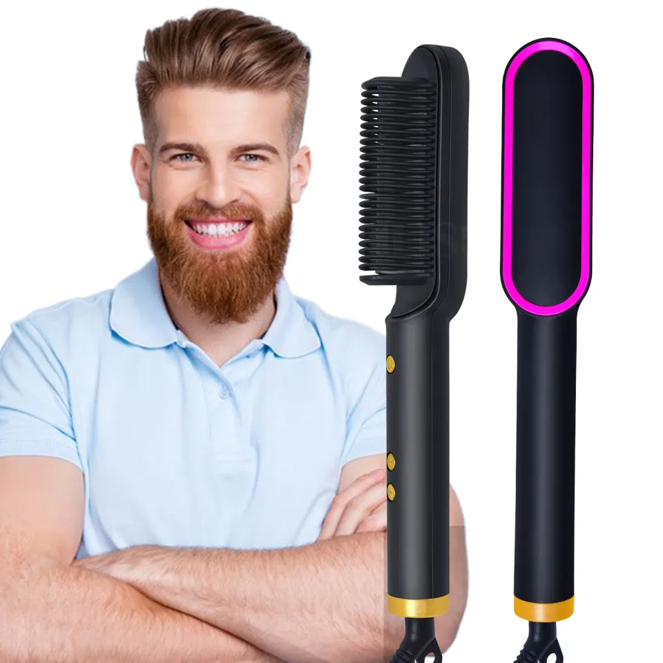 Hair Straightener Brush Original Men Beard Straightener Styler Modeling Hair Comb Lazada