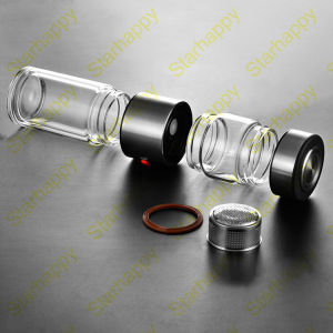 STAR Botol Air Kaca Pemisah Teh dengan saringan Stainless Steel Dinding Ganda 400MLBotol Air Kaca Portabel Botol Minum Air Kaca BorosilikatCangkir Teh Kaca PortabelBotol Kaca Ekstra TebalCangkir Teh Anti Bocor[Stok & Pengiriman Cepat]