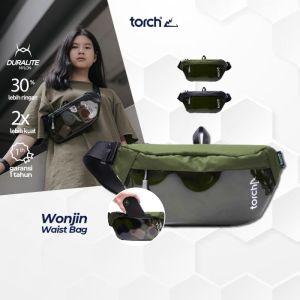 TORCH Wonjin Tas Pinggang Selempang Konser Ringan Anti Air Pria Wanita - Waist Bag Waterproof Darklucent