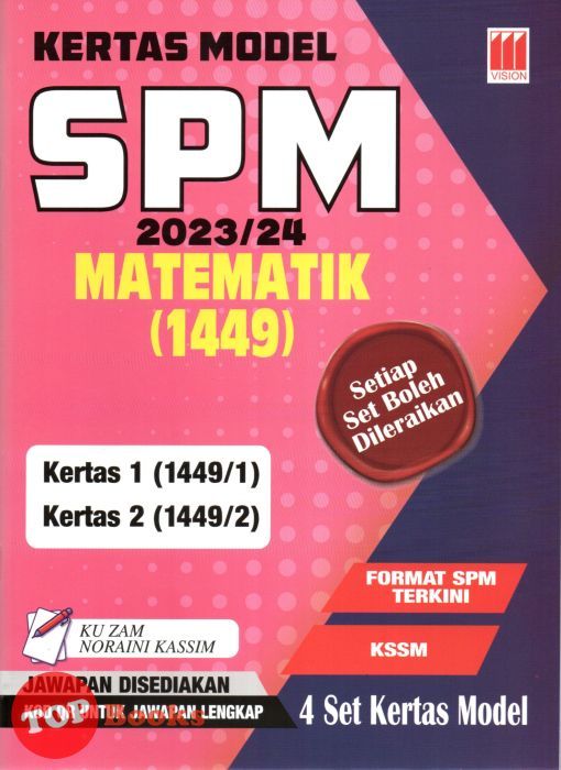 [topbooks Vision] Kertas Model Spm Matematik Kssm Dwibahasa 2023 Lazada