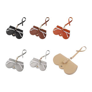 กระเป๋าเก็บของพกพาขนาดกะทัดรัดกล่องแว่นหนัง PU สำหรับแว่นตาอ่านหนังสือแว่นกันแดด