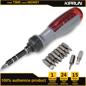 KIPRUN Ratchet Screwdriver Multifunctional 11 In 1 Ratchet Screwdrivers Set Precision Combo Bits Disassembly Kit Screwdriver Telescopic Repair Hand Tool