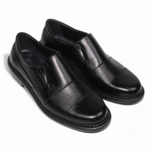 Sepatu Pantofel Ujung Bulat Pria Kerja Formal Kulit Slip On Casual MG02