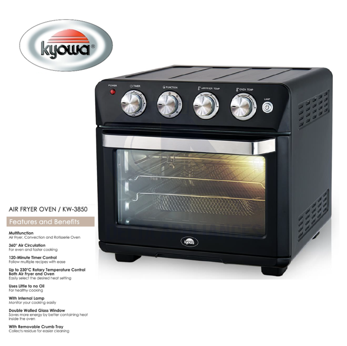 Kyowa KW 3850 Air Fryer Oven 24L (Black) NEW Lazada PH