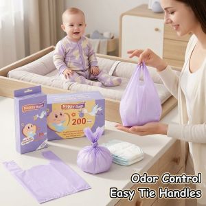 Diaper Disposal Bags Scented Odor Control Vest Style Thick Leakproof Baby Nappy Trash Bag Home Use