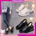 [Kasut Raya 2026]Fashion Platform Wedge Sandals Outdoor Peep Toe Sandal for Ladies. 