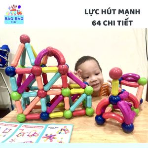 [LOẠI ĐẸP] Đồ Chơi Thông Minh Bộ Ghép Hình Nam Châm Cho Bé Sáng Tạo Có Hộp Đựng