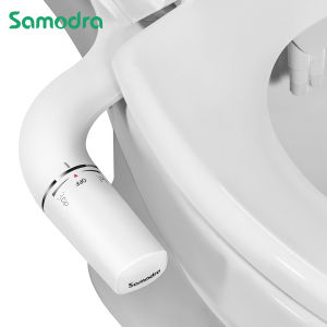 SAMODRA Ultra-Slim Bidet Minimalist Bidet for Toilet with Non-Electric Dual Nozzle(Frontal & Rear Wash) Adjustable Water Pressure Fresh Water Bidet Toilet Seat Attachment