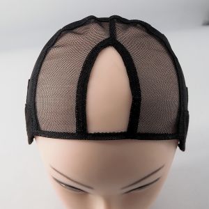 2025 New U Part Wig Cap Hollowed Front Design with Elastic Spring Cord Lock Easy to Wear & Breathable