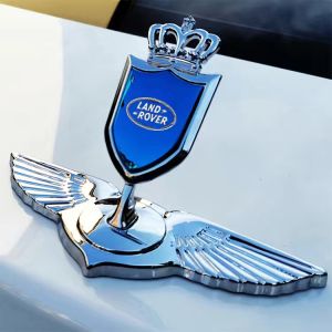 High quality Modified Metal 3D Standing Car Front Hood Emblem Sticker Angle Wings Emblem Badge Car Dedicated hood logo For Land Rover Range Rover Range Rover Sport Discovery Defender 110 LR3 Defender 90 Freelander2 Discovery 4 Range Rover Evoque Freelande