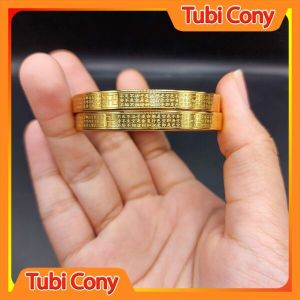 Vòng Tay Bát Nhã Tâm Kinh bằng Titan Không đen Không rỉ màu vàng 037R0404 - Hình tròn Đủ size - Bao đổi trả trong vòng 07 ngày nếu sai hình sai sản phẩm