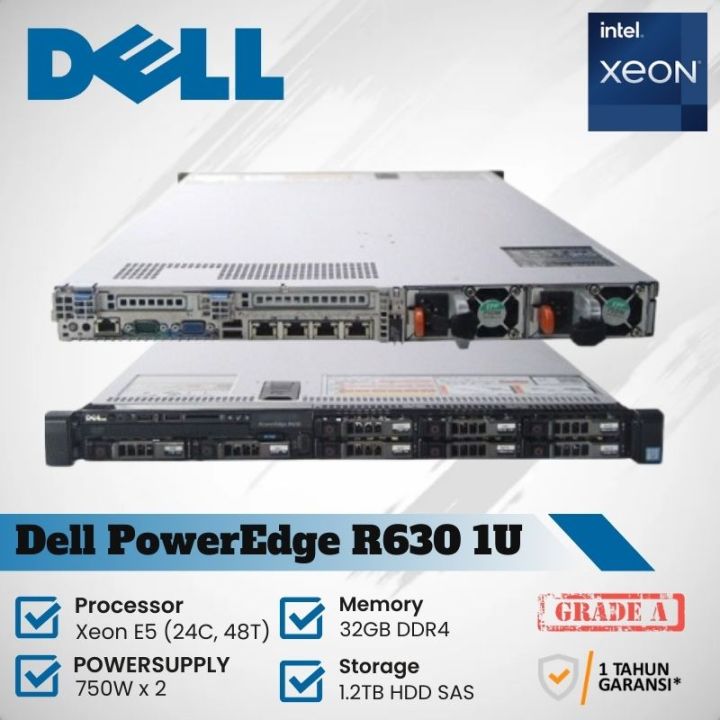 Server Dell R630 1U Xeon 2x E5-2650 32GB DDR4 1.2TB HDD SAS