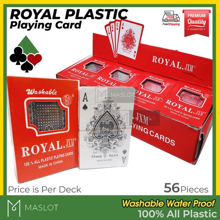 ROYAL PLAYING CARDS 100 PLASTIC/POKER 56PCS Lazada
