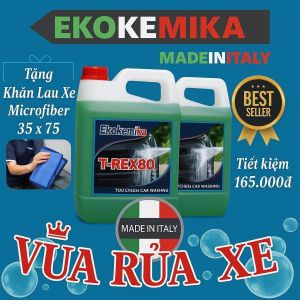 Dung dịch rửa xe không chạm ekokemika T-REX 80 5L Làm Sạch Nhanh Đất Đỏ Bùn Cặn Bẩn Bám Lâu Ngày