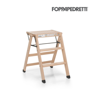 Tialzo Wooden Foldable Step Stool Ladder by Foppapedretti - 3 Steps