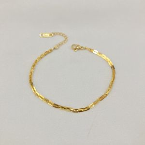 Gelang Rantai Titanium Polos Gold dan Rosegold Anti Karat Simple