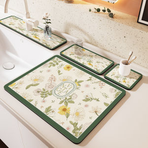 Anti-Slip Diatomite Kitchen Placemat Table Mat Coffee Mat Coaster Water Absorbent Dish Drying Mat