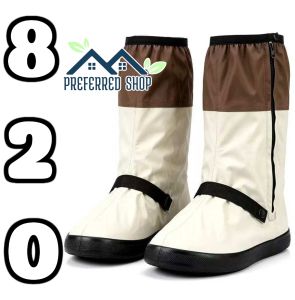 Preferred SHOP High-Tube Waterproof PVC Rain Boot Covers with Safety Reflector for Men and Women