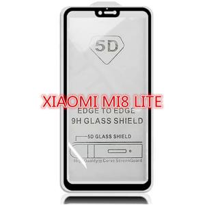 XIAOMI MI8 LITE FULL COVERED FULL GLUE TEMPERED GLASS SP - BLACK