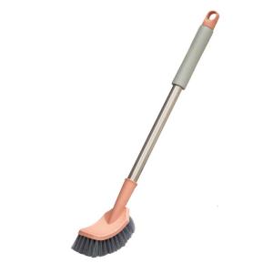 Bathroom Toilet Bowl Brush with Plastic Long Antislip Handle Curved Angled Cleaner Wall Hanging Scrubber Deep Cleaning Tool Household Gadget