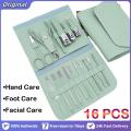 Manicure Set Stainless Steel Nail Clippers Set for Manicure/Pedicure /Grooming Cleaning Tools With High Quality Carbon Steel 4/16 Pcs. 