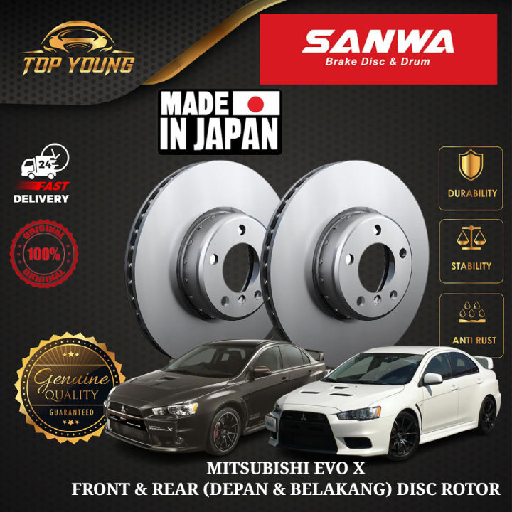 MITSUBISHI LANCER EVOLUTION EVO X FRONT & REAR (DEPAN & BELAKANG) DISC ...
