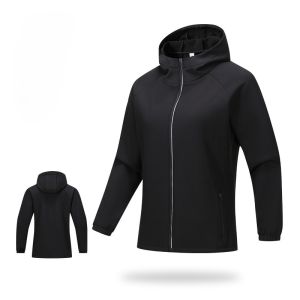 Áo khoác thể thao dài tay ấm áp cho nữ áo khoác nỉ Polar áo hoodie có mũ trùm đầu khóa kéo