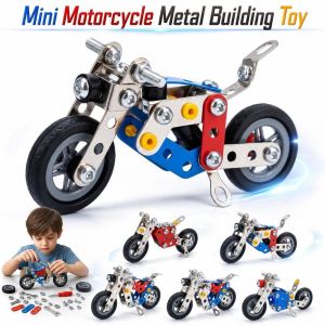 INNEED Có thể tháo rời Đồ chơi lắp ráp loại Kích thước nhỏ Hình dạng xe máy Bộ mô hình xe máy Vui vẻ Tương tác Đồ chơi xếp hình lắp ráp Trẻ em