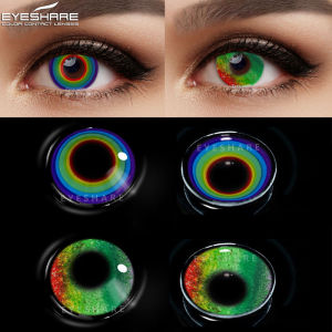 Menyinarimu Softlens Mata Rainbow Soflen Cosplay Lensa Kontak Normal 14.5MM Air Softlens Softlens