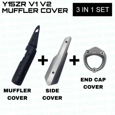 TS RACING Super Back Pressure Exhaust Y15ZR LC135 V1-V7 Y15 28MM 32MM 35MM 38MM EX5 COVER SET EKZOS BACK UMA AJI ESPADA