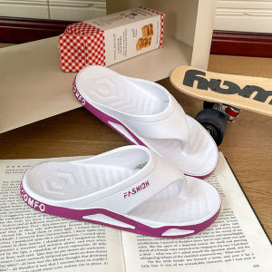 [Free Shipping] Fashionable flat sandals for women lightweight summer flip-flops non-slip odor-resistant ultra-soft suitable for outdoor wear durable couples flip-flops