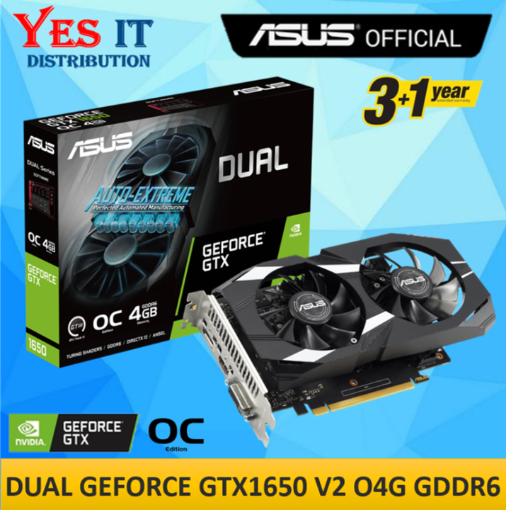 ASUS Dual GeForce® GTX 1650 OC Edition 4GB GDDR6 GRAPHIC CARD (DUAL ...