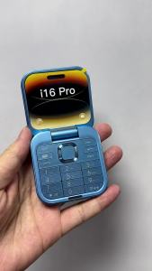 New Mobile Phone i16 Pro Dual SIM Non-Smartphone Flip Phone with Buttons for Elderly and Students