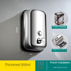 【SG】Stainless Steel Wall Mounted Bathroom Liquid Soap Dispenser Shower Detergent Shampoo Hotel Home Kitchen Bathroom Accessories