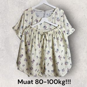 MUAT 80-100KG!!! SETELAN BAJU BALI SUPER JUMBO RAYON IMPORT FIT TO XXXL ST/RI RABBIT REAL PICT