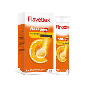 FLAVETTES FLAZZ GUARD 1000MG VITAMIN C ORANGE / PASSION FRUIT 30S