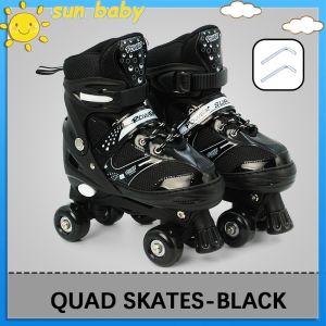 Kasut Roda Budak Perempuan Double Row Skate Roller 4 Wheel Adjustable  Roller Skate For Kids 輪滑鞋