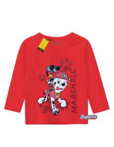 kaos anak cowok Lengan panjang karakter kartun animasi lucu PATROL warna Merah katun premium 30s