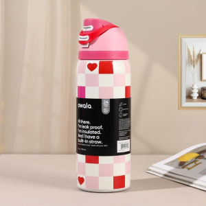 Owala Love Letter 24 oz Special Edition Water Bottle PINK Valentines NEW Double Wall Vacuum Insulated Thermos