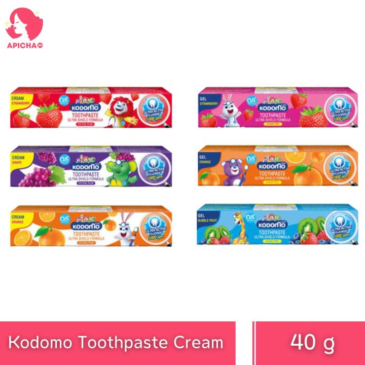 KODOMO TOOTHPASTE ULTRA SHIELD FORMULA SUGAR FREE GEL/XYLITOL PLUS ...