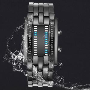 Jam Tangan Pria Digital LED Asli Tahan Air Premium Original Stainless Steel Titanium Anti Gores New Model Terbaru Quartz Analog Formal Aksesoris Arloji Mens Watches Kaca Tebal Tahan Gores Kasual Bisnis Sport Cowok Bergaya Keren Kekinian -JF25